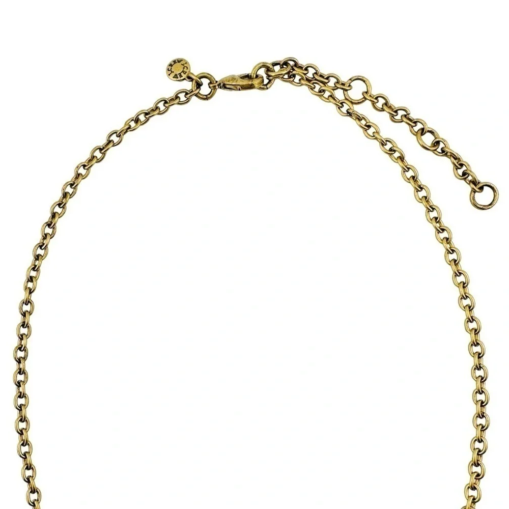 J Crew Necklace, Shooting Stars Iridescent Gold Tone Fringe